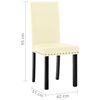 vidaXL Sillas de comedor 6 unidades cuero sint&eacute;tico color crema