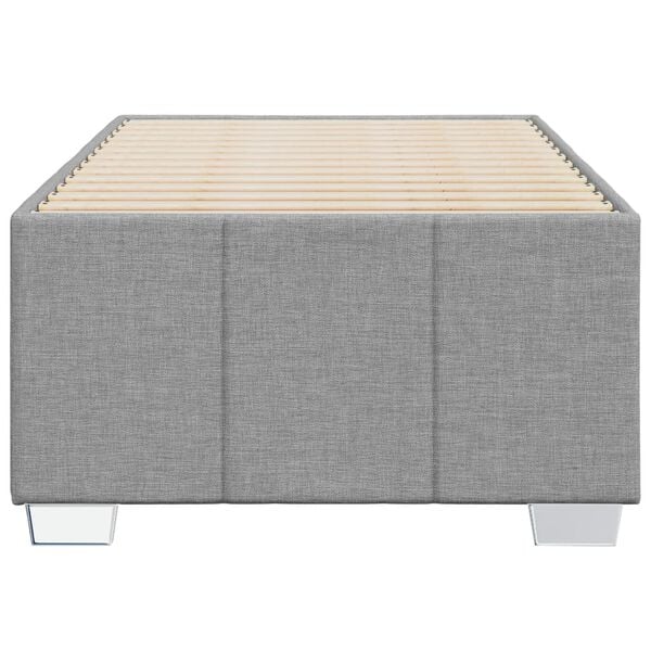 vidaXL Estructura de cama sin colch&oacute;n tela gris claro 80x200 cm