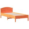 vidaXL Cama sin colch&oacute;n madera maciza de pino marr&oacute;n cera 100x200 cm