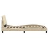 vidaXL Estructura de cama sin colchón Hanko tela crema 90x190 cm