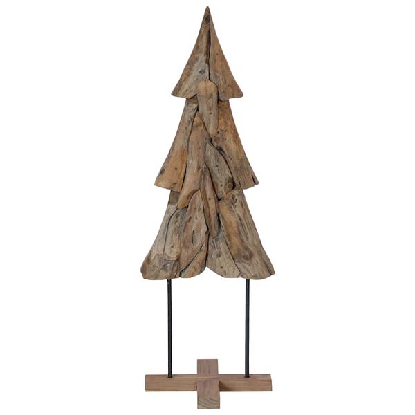 vidaXL &Aacute;rbol de Navidad Marr&oacute;n 121 cm Madera de teca maciza