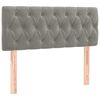 vidaXL Cama box spring colch&oacute;n y LED terciopelo gris claro 120x190 cm