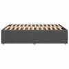 vidaXL Estructura de cama sin colch&oacute;n tela gris oscuro 140x200 cm