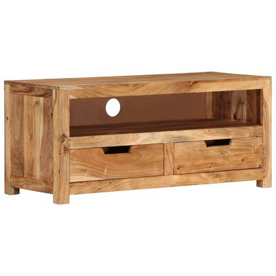 vidaXL Mueble de TV madera maciza de acacia 88x35x40 cm