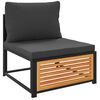 vidaXL Set de sofás de jardín con cojines 3 pzas madera maciza acacia