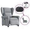 vidaXL Sill&oacute;n reclinable de masaje el&eacute;ctrico tela gris claro