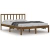 vidaXL Estructura de cama madera de pino doble marr&oacute;n miel 135x190 cm
