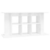 vidaXL Soporte de acuario madera ingenier&iacute;a blanco brillo 120x40x60 cm
