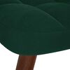 vidaXL Sill&oacute;n relajante con taburete de terciopelo verde oscuro
