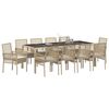 vidaXL Conjunto de Comedor de Jard&iacute;n 11 pcs Beige rat&aacute;n sint&eacute;tico