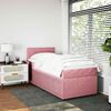vidaXL Cama box spring con colch&oacute;n terciopelo rosa 80x200 cm