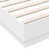 vidaXL Estructura de cama con LED sin colch&oacute;n blanco 180x200 cm
