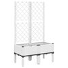 vidaXL Jardinera con enrejado PP blanco 80x40x142 cm