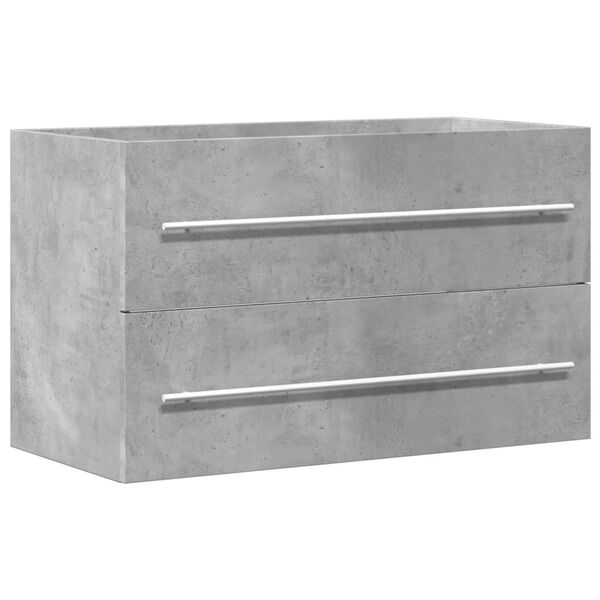 vidaXL Mueble de lavabo madera ingenier&iacute;a gris hormig&oacute;n 80x38,5x48 cm
