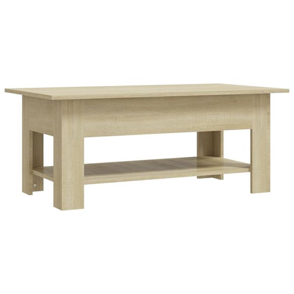 vidaXL Mesa de centro madera de ingenier&iacute;a roble Sonoma 102x55x42 cm