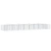 vidaXL Arriate de gaviones forma arco hierro galvanizado 400x100x50 cm