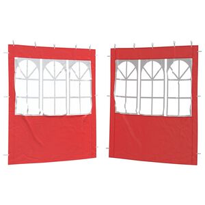 vidaXL Panel lateral de tienda para fiestas 2 uds. 200 x 195 cm Rojo