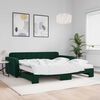 vidaXL Sof&aacute; cama nido con colch&oacute;n terciopelo verde oscuro 100x200 cm