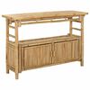 vidaXL Mesa Consola con estante Natural 110 x 35 x 75 cm Bamb&uacute;