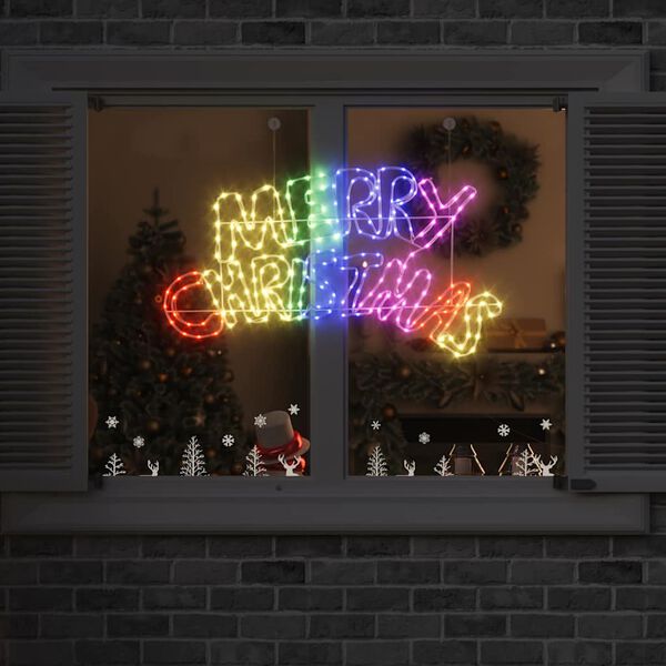 vidaXL Cartel de Navidad con 240 LED Multicolor 100 x 50 cm PVC