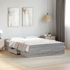 vidaXL Cama con cajones madera ingenier&iacute;a gris Sonoma 140x190 cm