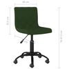 vidaXL Silla de comedor giratoria de terciopelo verde oscuro