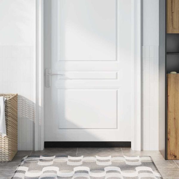 vidaXL Sellos de cepillo de puerta atornillables 12 pcs Plateado