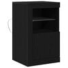 vidaXL Aparador LED 41 x 37 x 67 cm Madera de ingenier&iacute;a Roble Negro