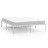 vidaXL Estructura de cama sin colch&oacute;n metal blanco 160x200 cm