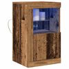 vidaXL Aparador LED 2 pcs Madera vieja 41 x 37 x 67 cm