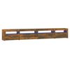 vidaXL Mueble de TV con luces LED roble ahumado 270x35x40 cm
