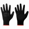 vidaXL Guantes de Trabajo 12 pcs Negro 7 / S Poli&eacute;ster