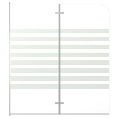 vidaXL Mampara de ducha de vidrio templado a rayas 120x140 cm