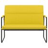 vidaXL Banco de tela amarillo claro 100x64x80 cm