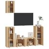 vidaXL Set de muebles para TV 5 pzas madera contrachapada roble Sonoma