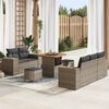 vidaXL Conjunto de sof&aacute;s de jard&iacute;n 8 pcs Gris rat&aacute;n sint&eacute;tico