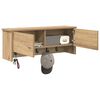 vidaXL Perchero de pared con estante Roble artesanal 80 x 20 x 30 cm
