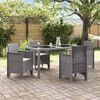 vidaXL Silla de Jard&iacute;n 4 pcs Gris Claro 53 x 49 x 85 cm Polipropileno