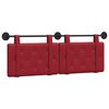 vidaXL Cabecera Colgante Rojo vino 130 x 55 x 5 cm Cuero sint&eacute;tico