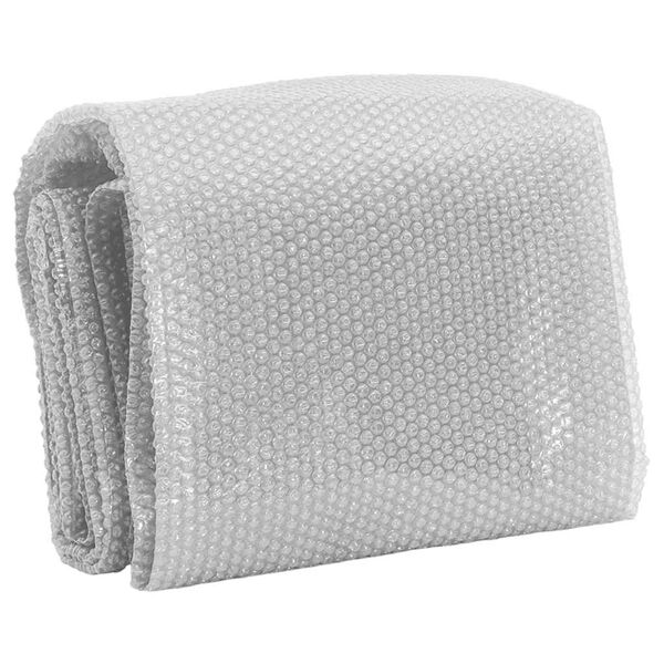 vidaXL Cubierta solar de piscina de PE flotante gris 450x220 cm