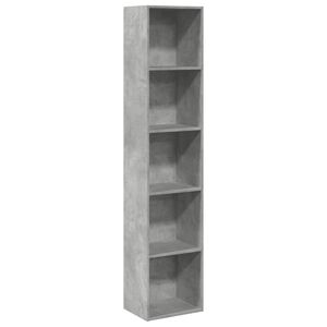 vidaXL Estanter&iacute;a de madera de ingenier&iacute;a gris hormig&oacute;n 40x30x189 cm