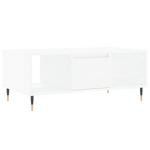 vidaXL Mesa de centro madera contrachapada blanco 90x50x36,5 cm