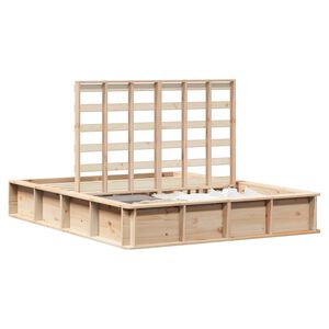 vidaXL Estructura de cama Marr&oacute;n 160 x 200 cm Madera de pino macizo