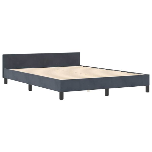 vidaXL Cama tipo Box Spring Gris oscuro 180 x 200 cm Terciopelo