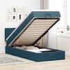 vidaXL Estructura de cama otomana con colch&oacute;n terciopelo azul oscuro