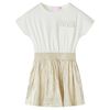 vidaXL Vestido infantil de manga corta color crudo 104