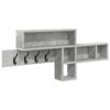 vidaXL Perchero de pared Montada en la pared Gris Concreto