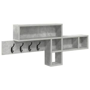 vidaXL Perchero de pared Montada en la pared Gris Concreto
