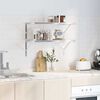 vidaXL Estantes de pared 2 uds acero inoxidable plateado 75x40 cm