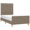 vidaXL Estructura de cama sin colch&oacute;n tela gris taupe 80x200 cm